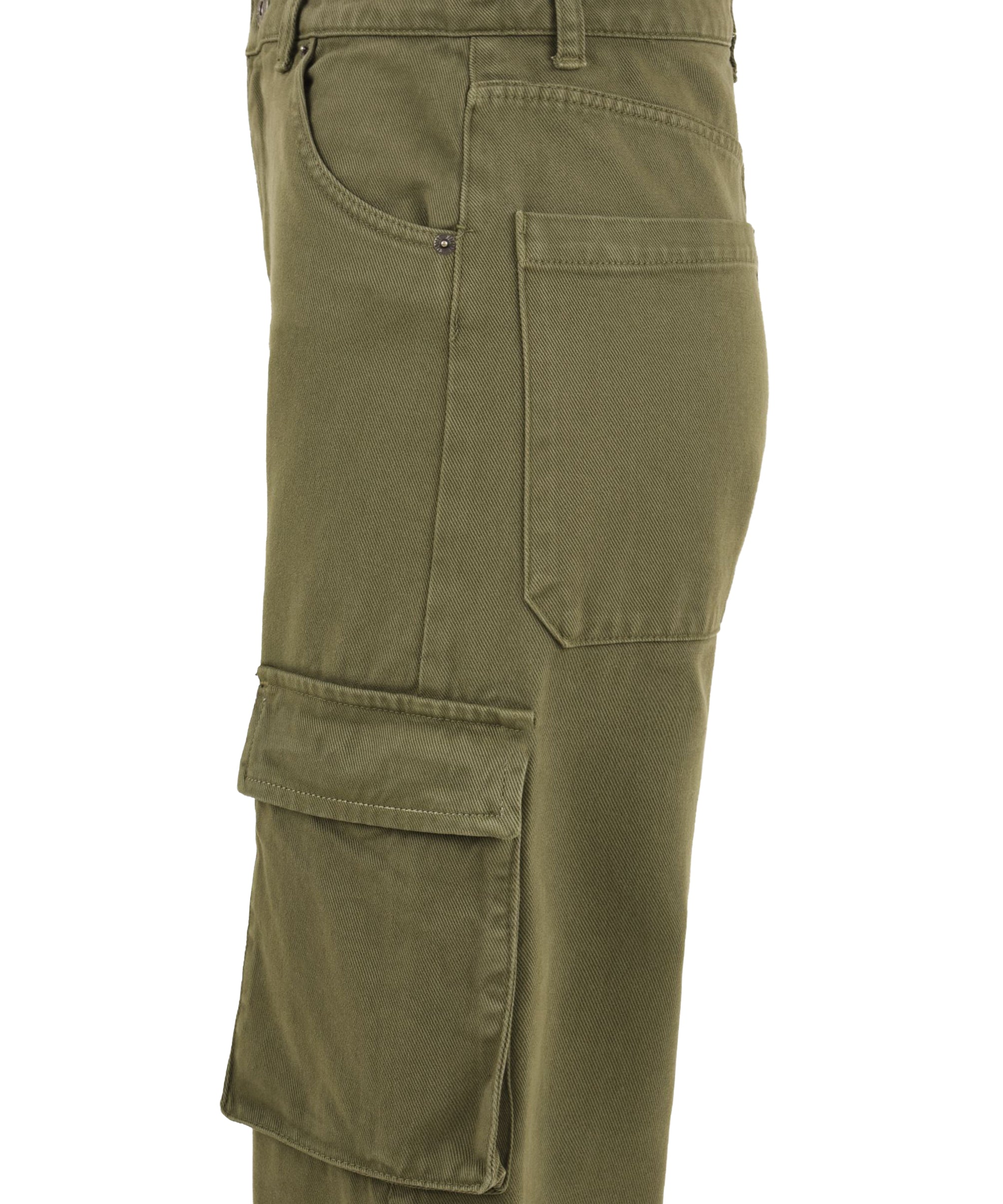 Pantalone Donna cargo verde, Solotre, lato