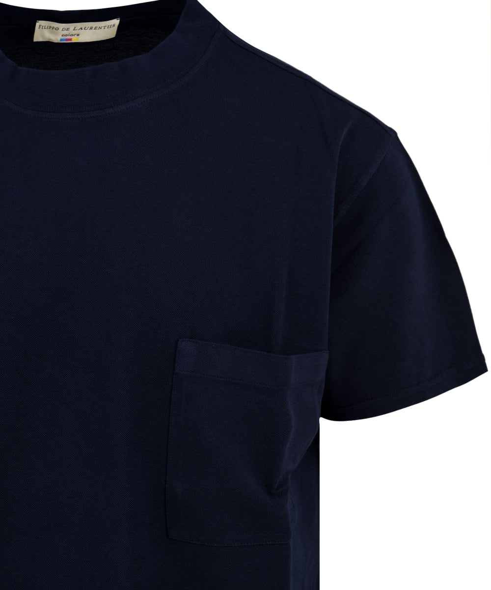 T-shirt FILIPPO DE LAURENTIIS Uomo TSMCTOV PIQVIN Blue