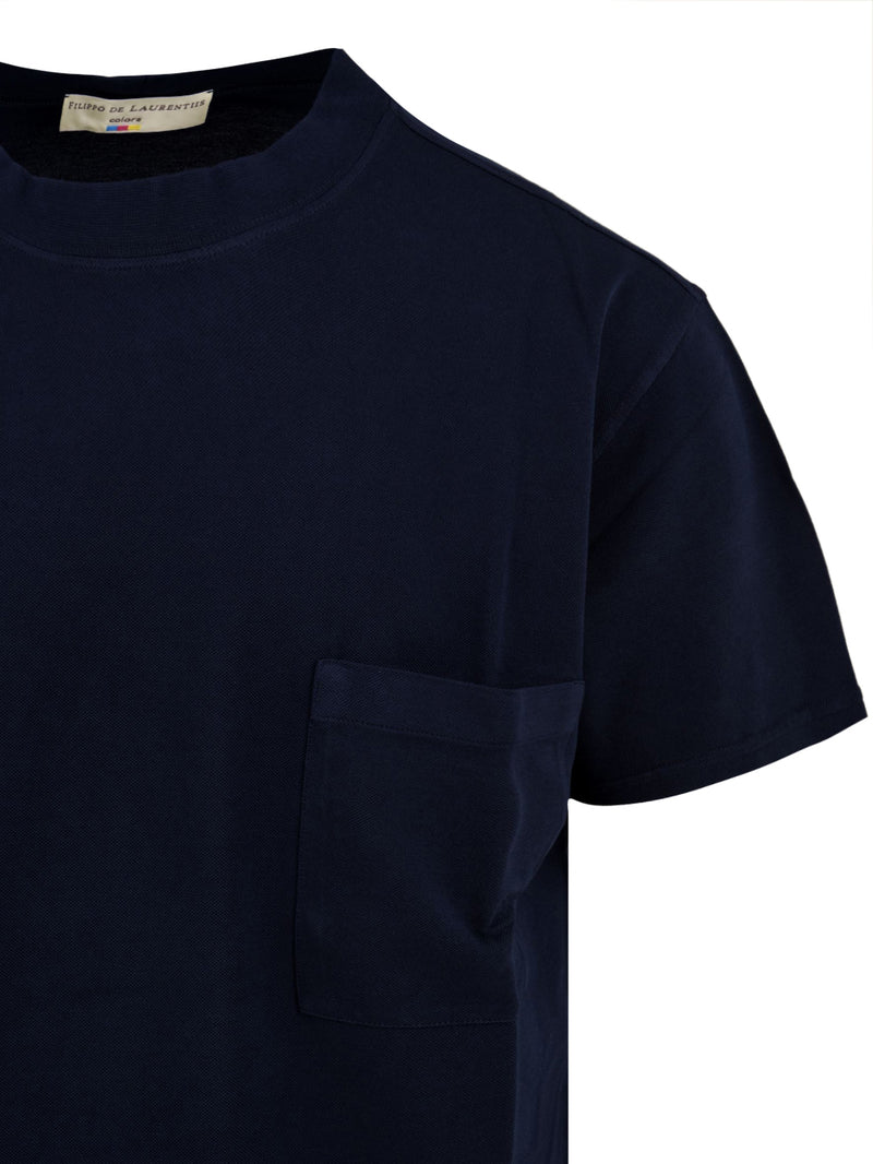 T-shirt FILIPPO DE LAURENTIIS Uomo TSMCTOV PIQVIN Blue