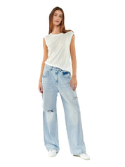 Jeans Donna Poppy con strappo laterale